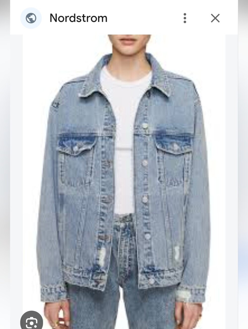 Anine Bing Light Blue Relaxed Denim Jacket